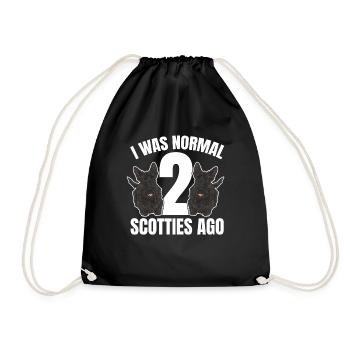 Scottish Terrier Scottie Dog - Drawstring Bag - black - Front