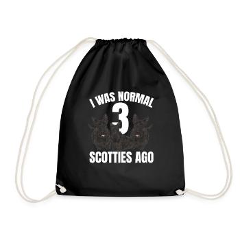 Scottish Terrier Scottie Dog - Drawstring Bag - black - Front