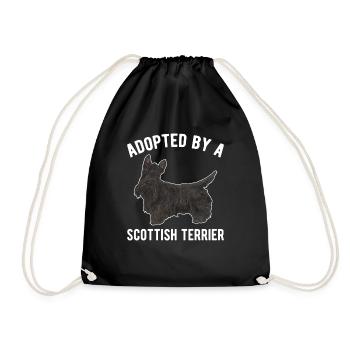 Scottish Terrier Scottie Dog - Drawstring Bag - black - Front