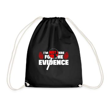 Je suis ici pour la preuve Criminologie médico-légale - Sac de sport léger - noir - Devant