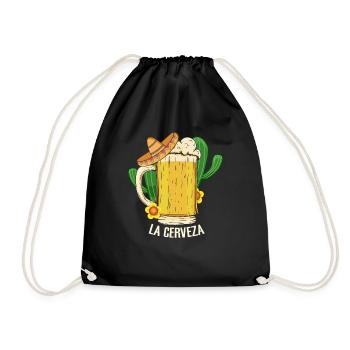 Funny Cerveza Mexico Drinking Sarcastic Women Men - Turnbeutel - Schwarz - Vorne