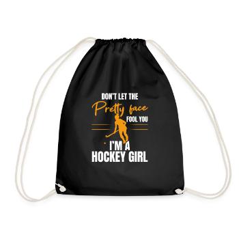 Goal Keeper Field Hockey Enthusiast I'm A Hockey G - Drawstring Bag - black - Front