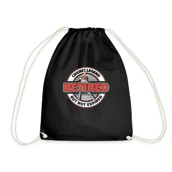 Cricket in retirement - Drawstring Bag - black - Front