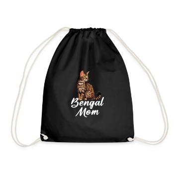 bengal cat, Rosetted Bengal Cat - Turnbeutel - Schwarz - Vorne