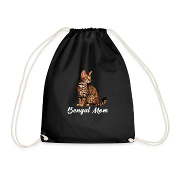 chat du Bengale, Chat du Bengale rosé - Sac de sport léger - noir - Devant