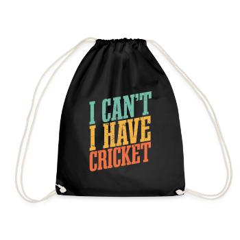 I can't I have cricket - Drawstring Bag - black - Front