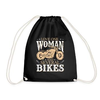 Motard motard disant motocycliste - Sac de sport léger - noir - Devant
