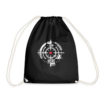 Humorous Aim Projectiles Leisure Fun Sports - Drawstring Bag - black - Front