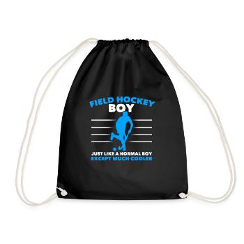 Marquer un garçon de hockey sur gazon comme une norme - Sac de sport léger - noir - Devant