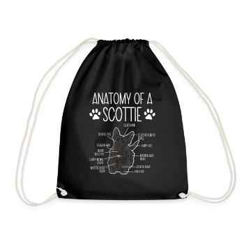 Scottish Terrier Scottie Hund - Turnbeutel - Schwarz - Vorne