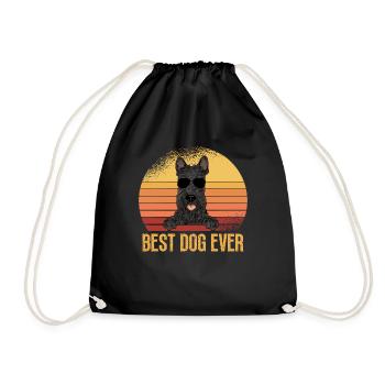 Scottish Terrier Scottie Dog - Drawstring Bag - black - Front