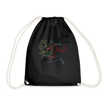 Football Accessories Gift Idea Football Fan - Drawstring Bag - black - Front