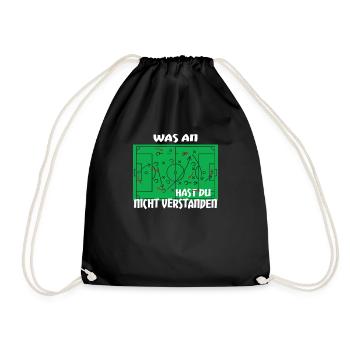 Football Accessories Gift Idea Football Fan - Drawstring Bag - black - Front