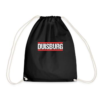 Duisburgerin Duisburger Duisburg - Turnbeutel - Schwarz - Vorne