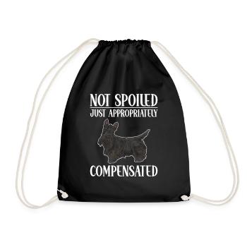Scottish Terrier Scottie Dog - Drawstring Bag - black - Front