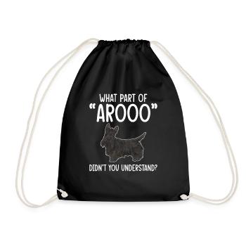 Scottish Terrier Scottie Dog - Drawstring Bag - black - Front