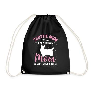 Scottish Terrier Scottie Dog - Drawstring Bag - black - Front