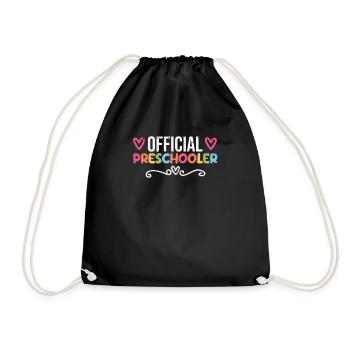 Official Preschooler Funny Pre-K Preschool - Drawstring Bag - black - Front