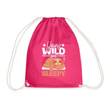 Jeune paresseux sauvage et endormi - Sac de sport léger - fuchsia - Devant
