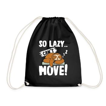 Donc les paresseux ne peuvent pas déplacer Sloth - Sac de sport léger - noir - Devant