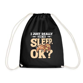 J’aime vraiment dormir ok? Paresse - Sac de sport léger - noir - Devant
