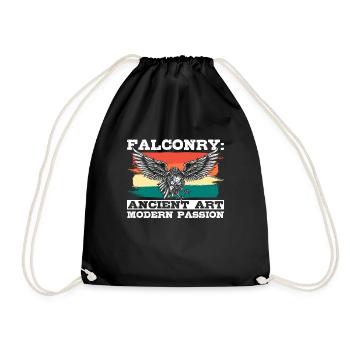 Falconry Ancient Art Modern Passion Falconry - Drawstring Bag - black - Front