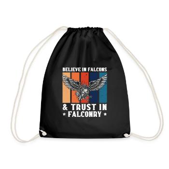 Believe in falcons and trust in the - Drawstring Bag - black - Front