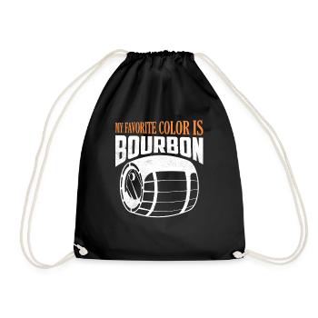My Favorite Color Is Bourbon Bourbon Drinking - Turnbeutel - Schwarz - Vorne