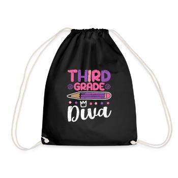 Diva de 3e année Drôle d’enseignant de troisième année - Sac de sport léger - noir - Devant