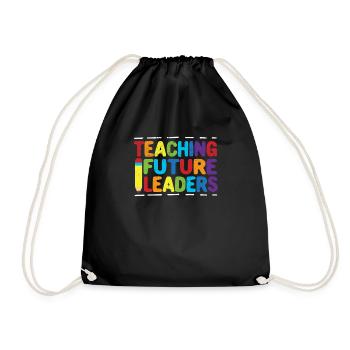 Teaching Future Leaders Inspiring Teachers - Drawstring Bag - black - Front