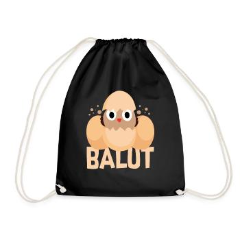 Funny Prideful Filipino Balut Illustration Women - Drawstring Bag - black - Front