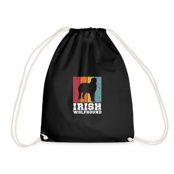 Lévrier irlandais - Sac de sport léger - noir - Devant