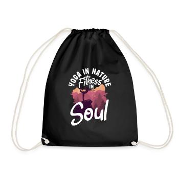 Yoga in nature fitness in soul - Turnbeutel - Schwarz - Vorne