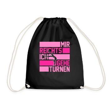 Turnen Gymnastik Turner - Turnbeutel - Schwarz - Vorne