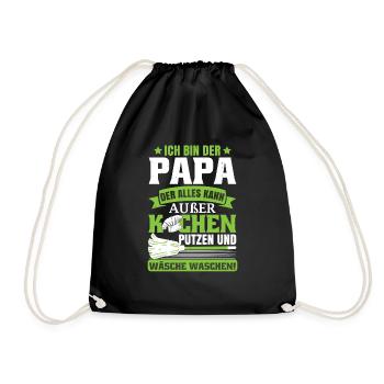 Lustiges Männertag Papa Vatertagsgeschenk - Turnbeutel - Schwarz - Vorne