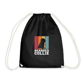 Collie barbu - Sac de sport léger - noir - Devant