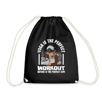 Yoga is the perfect workout, nature is the - Turnbeutel - Schwarz - Vorne