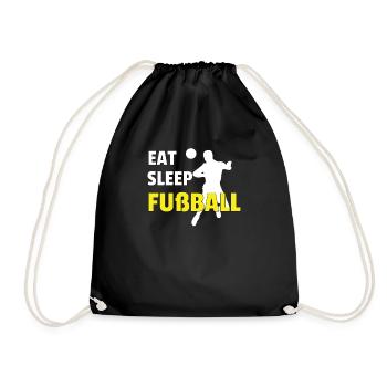 Fußballzubehör Geschenkidee Fußballfan - Turnbeutel - Schwarz - Vorne