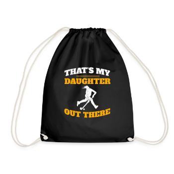 Field Hockey Fan Goalkeeper That's My Daughter Out - Turnbeutel - Schwarz - Vorne