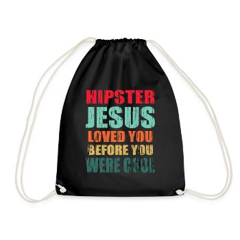 Funny Jesus Saying - Drawstring Bag - black - Front