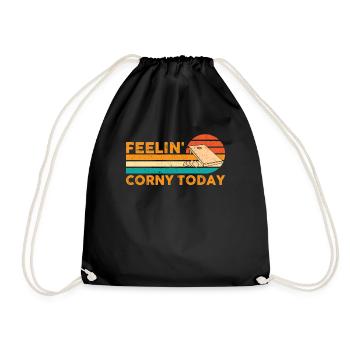 Drôle de trou de maïs Trou de maïs rétro - Sac de sport léger - noir - Devant
