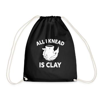 Pottery Pottery Pottery Artist Clay - Drawstring Bag - black - Front