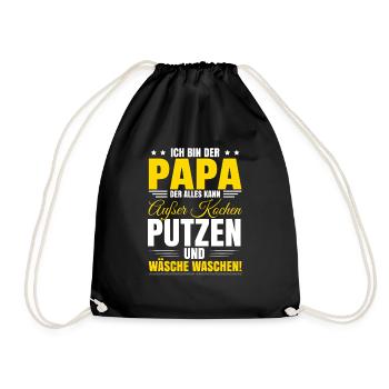 Ich bin der Papa der alles kann - Turnbeutel - Schwarz - Vorne