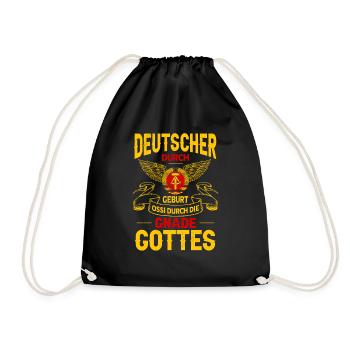 Ostdeutschland Ossi DDR - Turnbeutel - Schwarz - Vorne