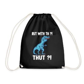 Rut instead of Ruth shirt funny Trex meme overbite - Drawstring Bag - black - Front