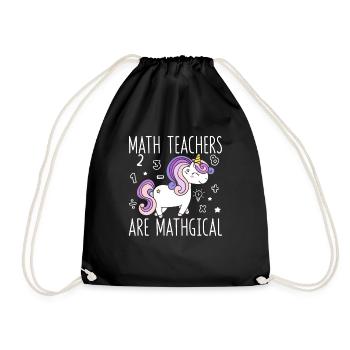 Les professeurs de mathématiques sont des professeurs de licorne drôles de mathématiques - Sac de sport léger - noir - Devant