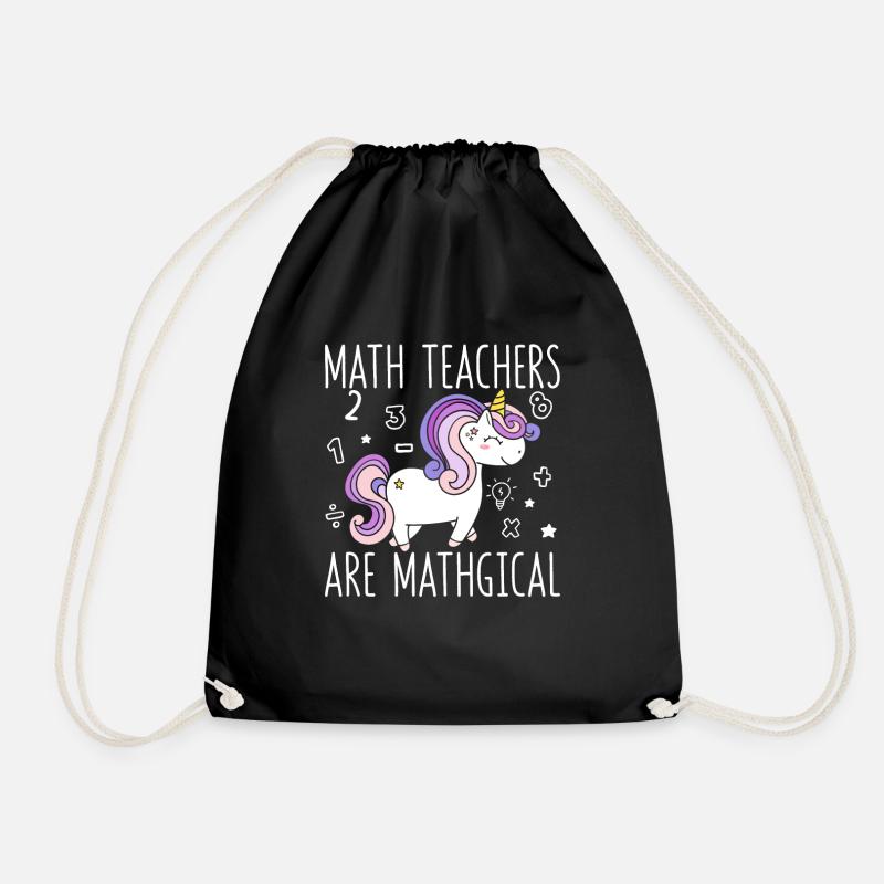 Les professeurs de mathématiques sont des professeurs de licorne drôles de mathématiques - Sac de sport léger - noir