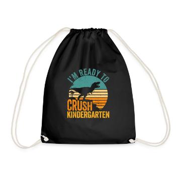I'm ready to nursery dinosaurs back - Drawstring Bag - black - Front