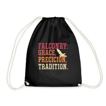 Falknerei Grace Precision Tradition Falkenjäger - Turnbeutel - Schwarz - Vorne