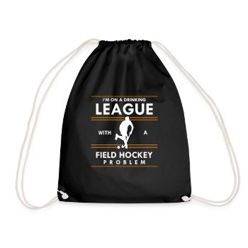Player Scoring Goalkeeper Assists League With A Fi - Drawstring Bag - black - Front